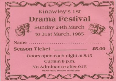 Drama Festival Ticket 1985
